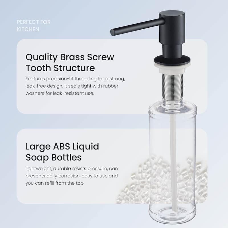 Kitchen Lead Free Solid Brass Construction Soap Dispenser