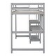 preview thumbnail 9 of 23, Twin Wood Loft Bed with Shelves, Desk, and Writing Board - Perfect for Homework