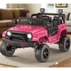preview thumbnail 12 of 34, EROMMY 24V 2-Seater Ride-On Truck for Kids, 4WD Electric Car with Remote, Lights & Music