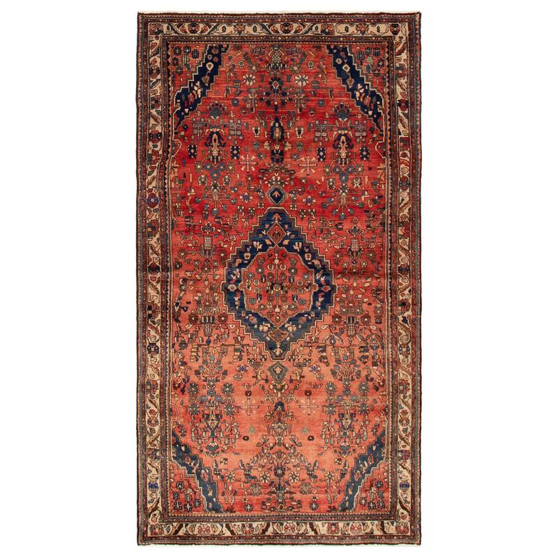 ECARPETGALLERY Hand-knotted Andelz Red Wool Rug - 5'8 x 10'8 - Red - 5'8 x 10'8