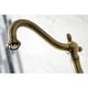 preview thumbnail 11 of 20, Heritage Wall Mount Bridge Kitchen Faucet with Brass Sprayer