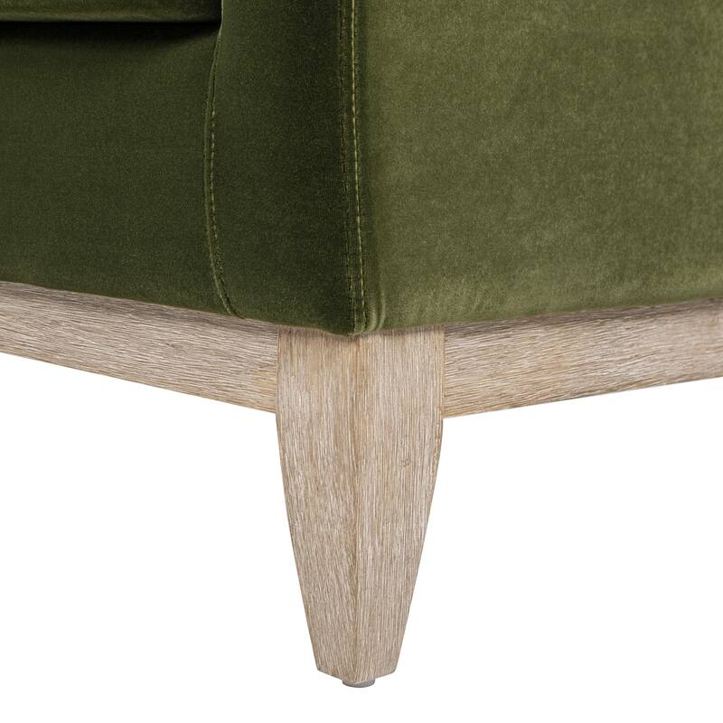 Pasadena 36" Wide Modern Farmhouse Velvet Accent Arm Chair