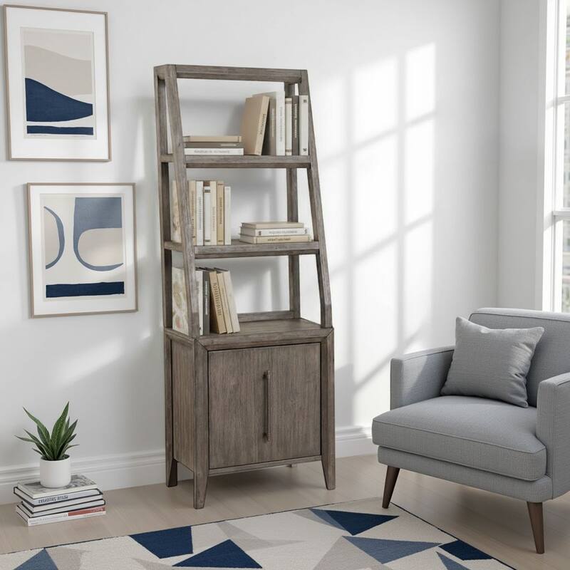 Bridgevine Home Avana Universal Bookshelf Pier, No Assembly Required, Smoky Greige Finish