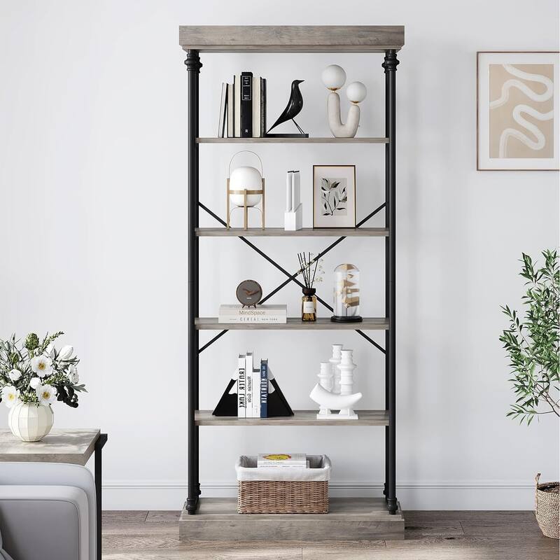 6 Tier Standing Storage Open Rack Bookshelf, Bookcase