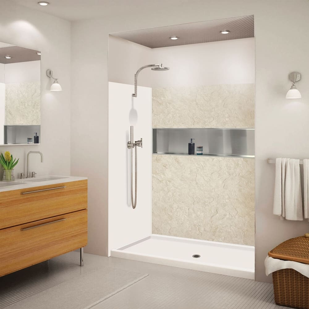 Transolid Expressions 60-in X 32-in X 72-in Glue to Wall Shower Kit - 32" x 60" x 72"