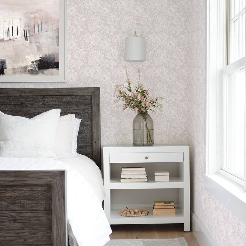 A-Street Prints Ana Rose Rose Floral Wallpaper