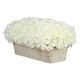 preview thumbnail 12 of 20, Faux Hydrangeas in White Wood Washed Ledge Planter