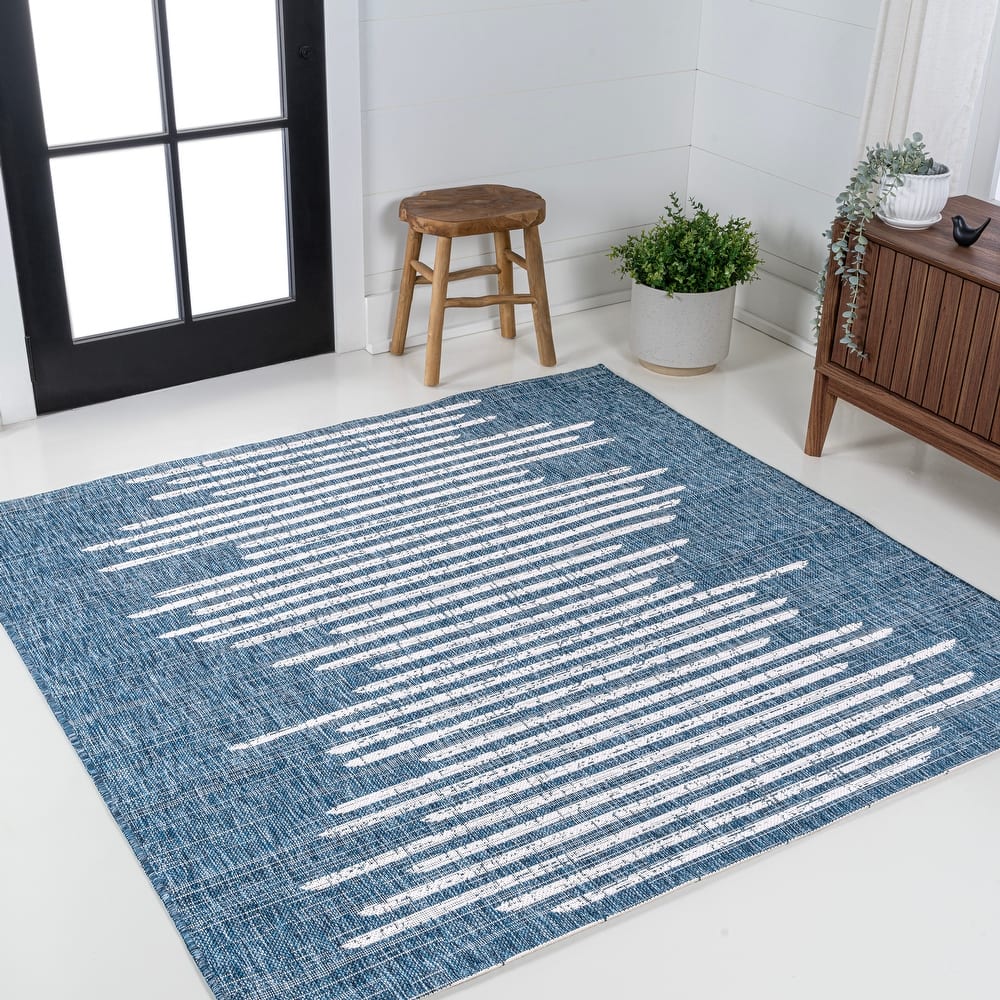 JONATHAN Y Colonia Berber Stripe Geometric Indoor/Outdoor Area Rug