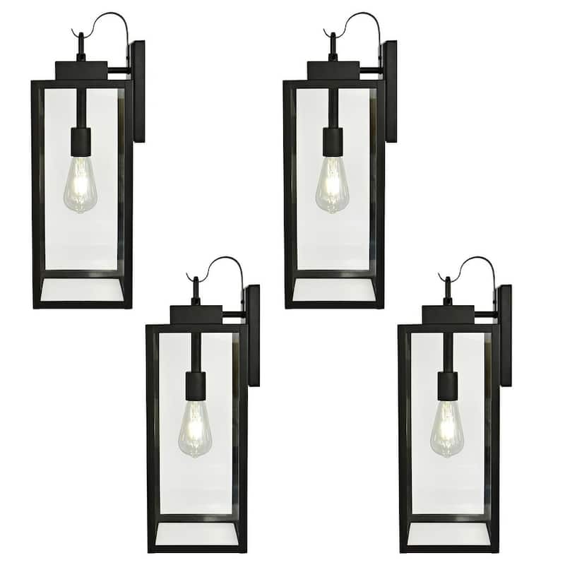 4 Pack 1-Light Outdoor Wall Sconce - 7"x7.9"x21.7" - Large(4 Set)