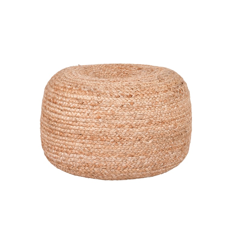 Tan Jute Pouf Ottoman