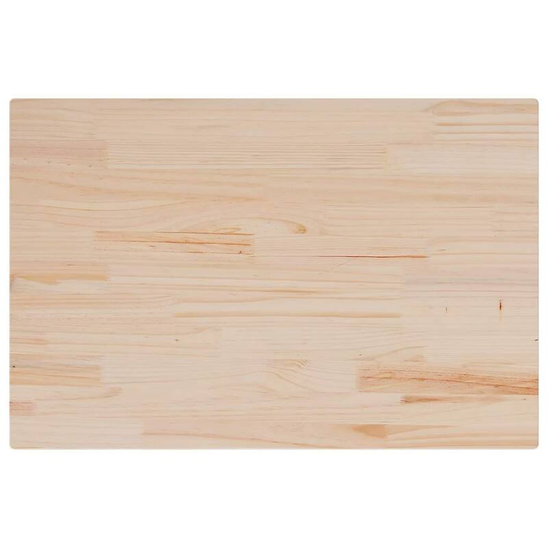 vidaXL Table Top Natural Solid pine wood Medium Rectangular Rustic - 19.7 x 31.5 x 1.0 in