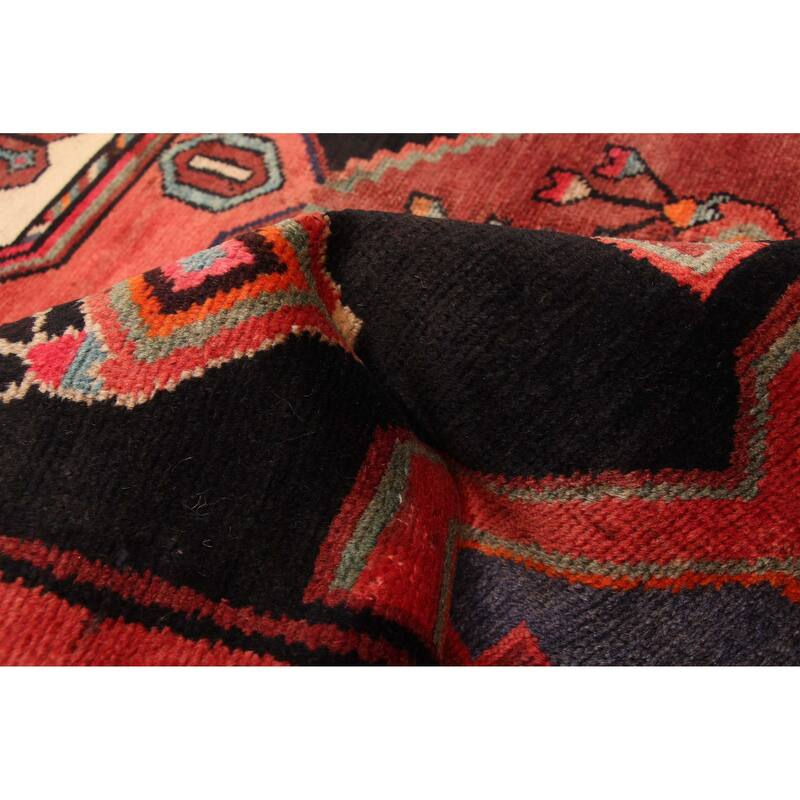 ECARPETGALLERY Hand-knotted Konya Anatolian Black, Red Wool Rug - 4'3 x 9'3