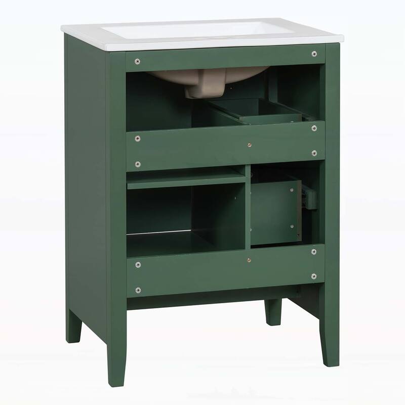 Freestanding Vanity Set with Storage,Adjustable Shelf
