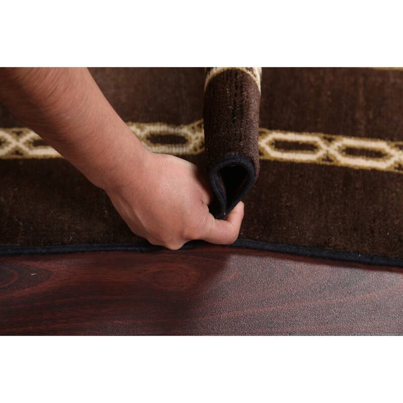 Brown Moharramat Oriental Home Decor Area Rug Hand-knotted Wool Carpet - 3'9" x 5'0"