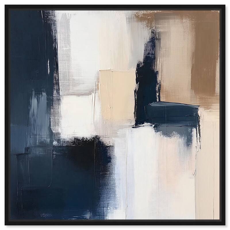 Stormy Hues III Canvas by Art Remedy - Black - 16" x 16"