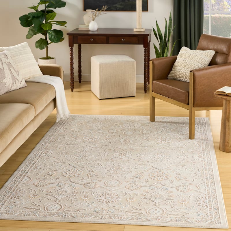 Nourison Isla Indoor only Persian Area Rug - Ivory - 5'3" x 7'