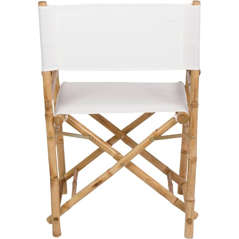 Patio Indoor Outdoor Folding Bamboo Director Chair Set of 2