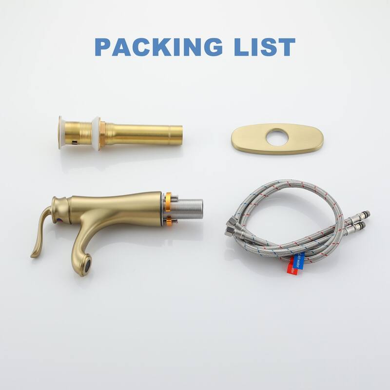 Single Handle Bathroom Faucet with Pop Up Drain