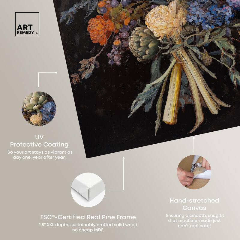 Moody Artichoke II Canvas by Art Remedy, Gallery Wrapped