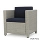 preview thumbnail 60 of 80, Puerta Outdoor 4-piece Patio Chat Set by Christopher Knight Home