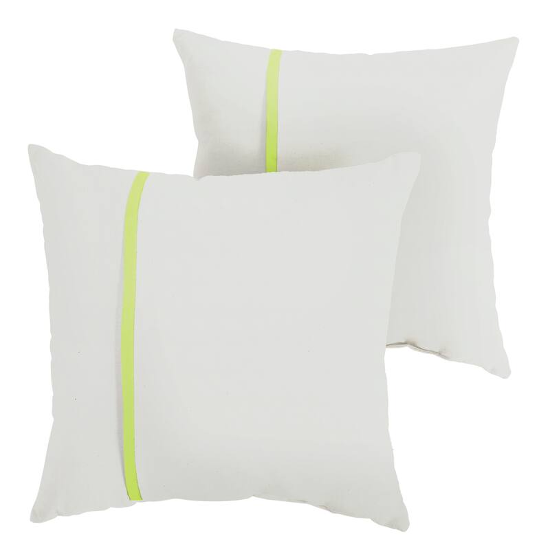 Sorra Home Sunbrella Outdoor Single Petite Flange Pillow Set of 2