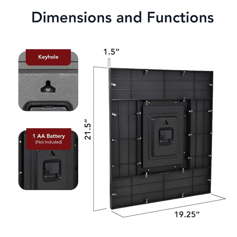 American Art Decor Picture Frame Collage Wall Clock 12 Photo Display Slots