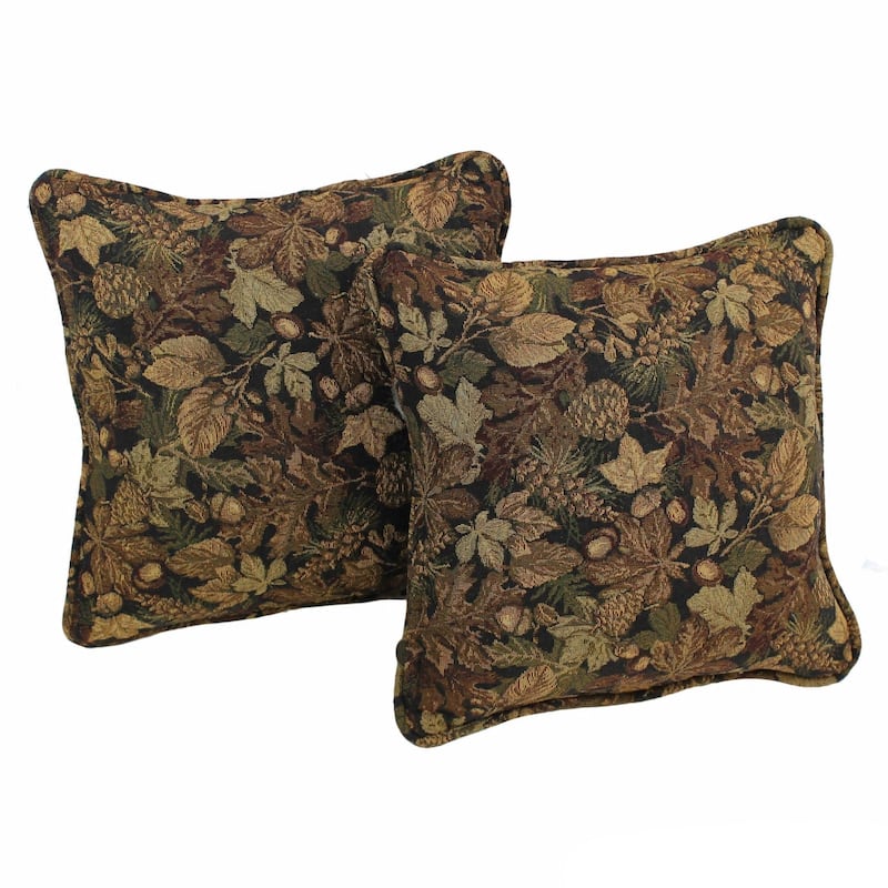 Gracewood Hollow Chaat Floral Corded Tapestry Pillows (Set of 2) - Autumn Harvest