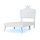 preview thumbnail 55 of 68, Modern Upholstered Princess Bed with Crown Headboard