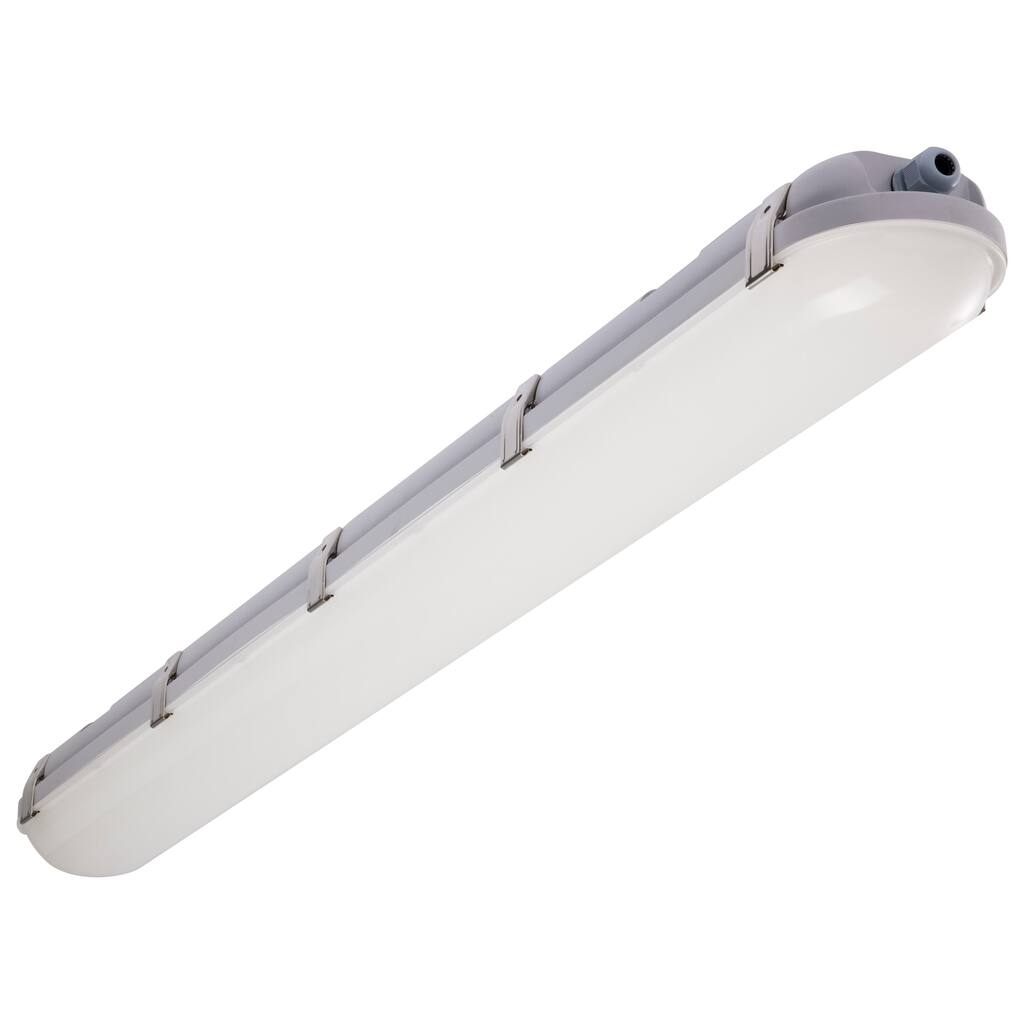 40/50/60 Watt LED 4 Foot Linear Vapor Proof Fixture 3K/4K/5K 120-347 Volt - Gray