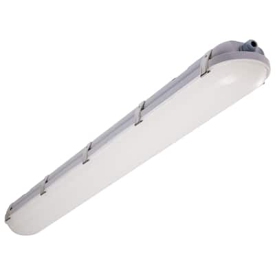40/50/60W LED 4 Foot Vapor Proof Emergency Battery Integrated Microwave Sensor 3K/4K/5K - Gray