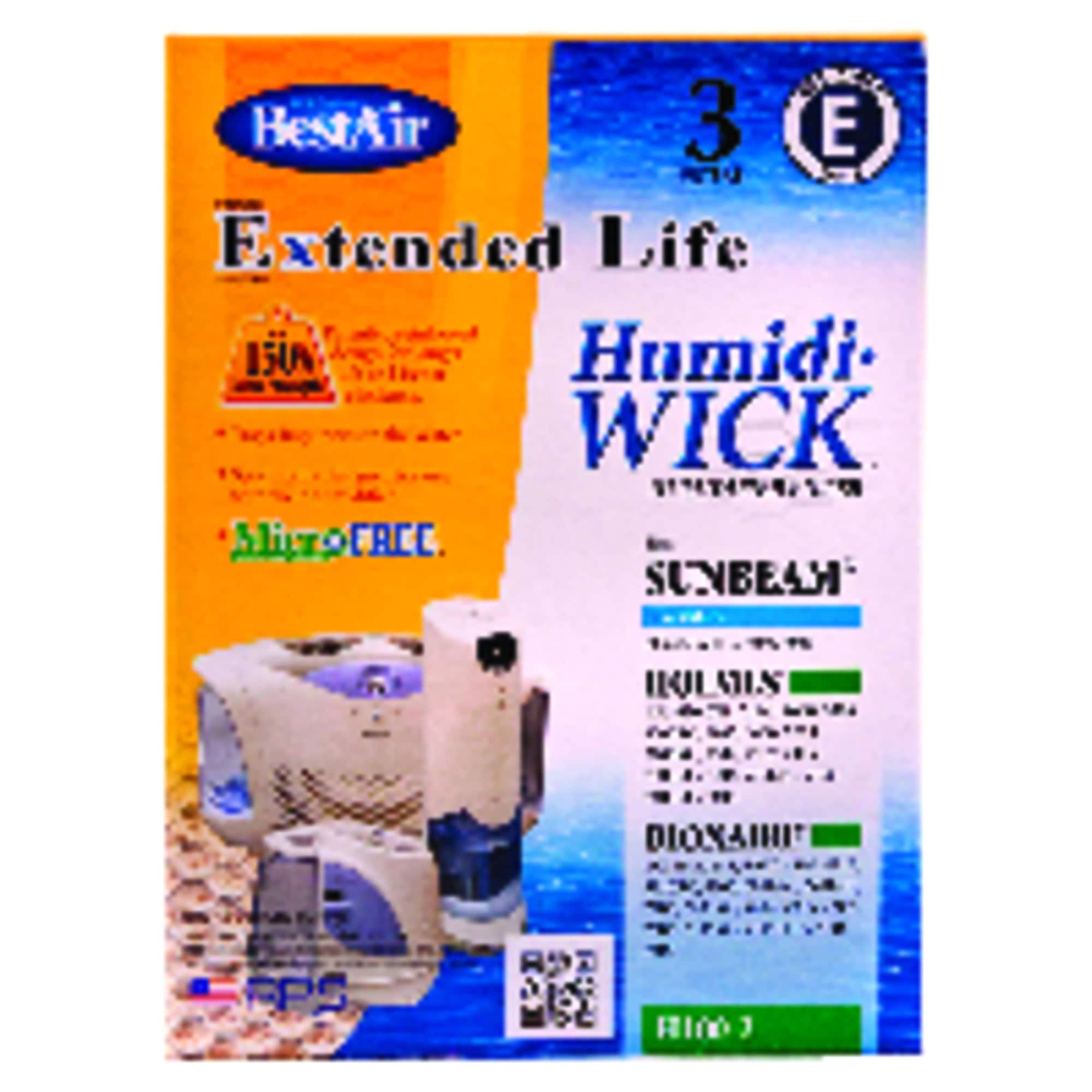 BestAir Humidifier Wick 3 Pk For Fits For Bionaire Bcm645, 646, 646C, 4600, 5520, 5520Rc, 6000, 6010