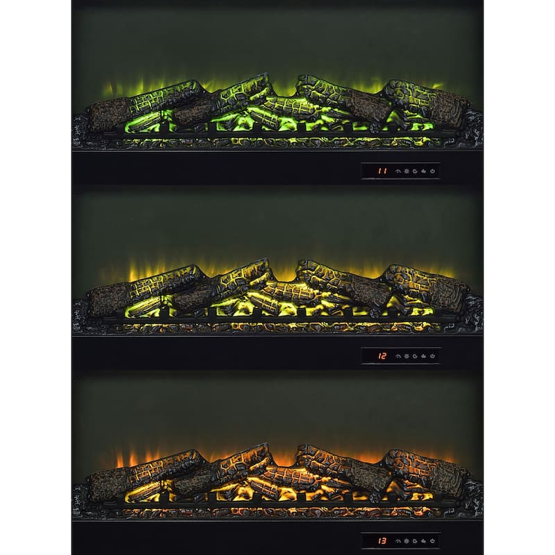 Fuller 60-Inch 2-Door TV Stand Fireplace Media Console Mango