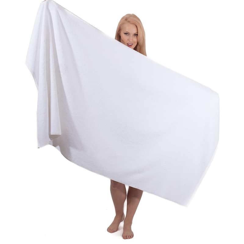 Classic Turkish Towels - Cambridge 100% Turkish Cotton Jumbo SPA Bath Sheet, Quick Dry