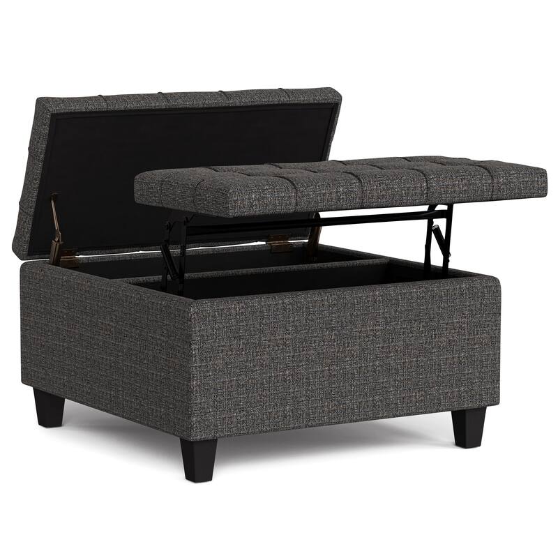 WYNDENHALL Elliot 30 inch Wide Transitional Square Table Ottoman