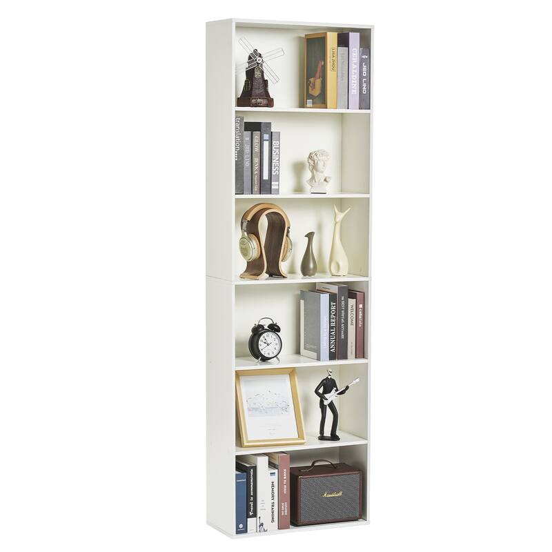 Bookcase and Bookshelf, Floor Standing 6-Story High Bookshelf