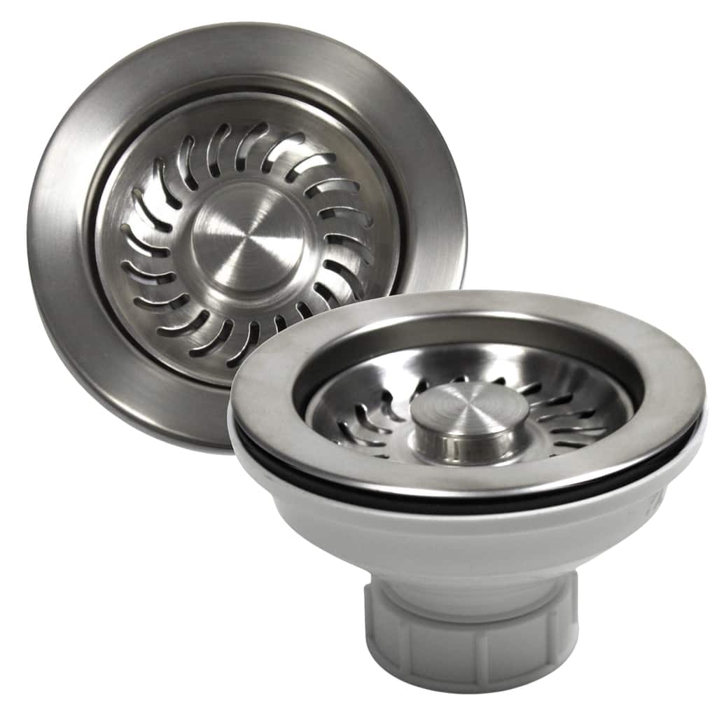 Highpoint Stainless Steel Drain for Thick Fireclay Sinks - 4.5