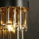preview thumbnail 9 of 14, Modern 1-Light Luxury Crystal Wall Sconce Black Gold Bathroom Vanity Light - W7.9" x H10"