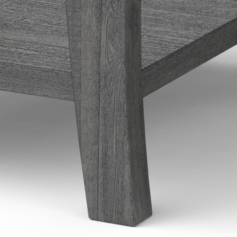 Gray Wood Curving Legs End Table