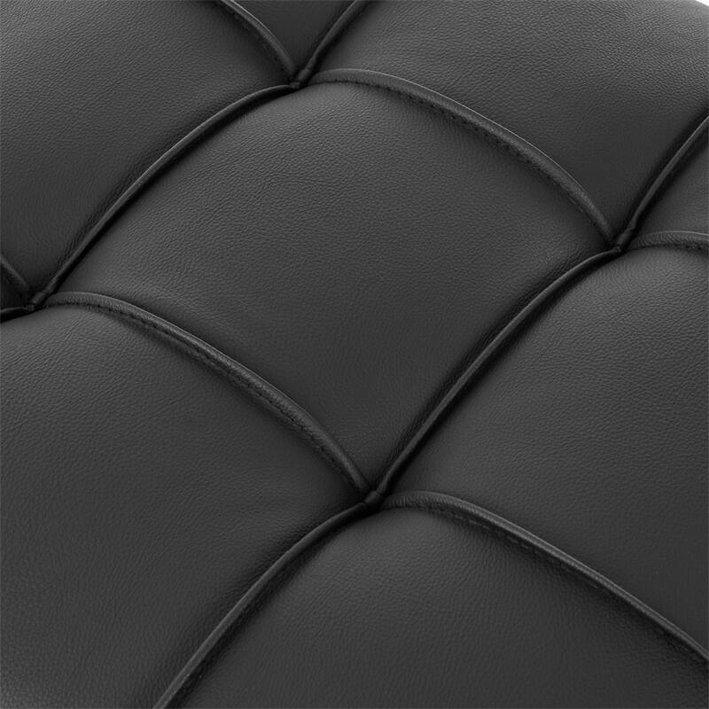 22" Anti-scratch Leather Storage Ottoman,Pet Friendly Entryway Bench