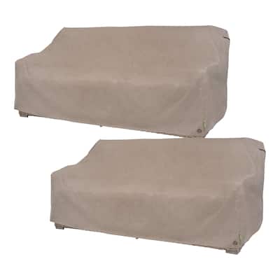 Modern Leisure® Garrison Waterproof Patio Loveseat Cover, 2-Pack, 82.5"L x 38"W x 38.25"H, Sandstone