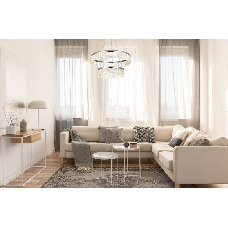 Indigo Home 24 inch Adjustable LED chandelier