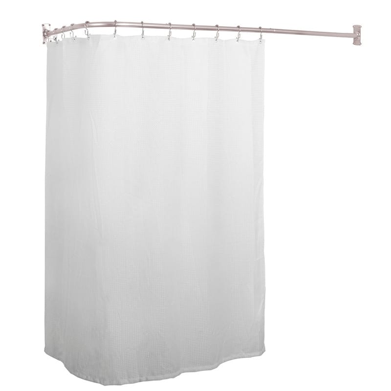 Utopia Alley Rustproof Wall Mounted Aluminum L-Shaped Corner Shower Curtain Rod,68 inch Size by 28 inch