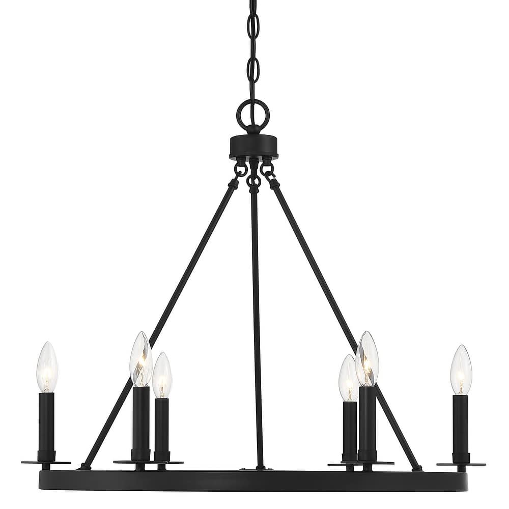 Meridian M10093 6 Light 26" Wide Taper Candle Style Chandelier