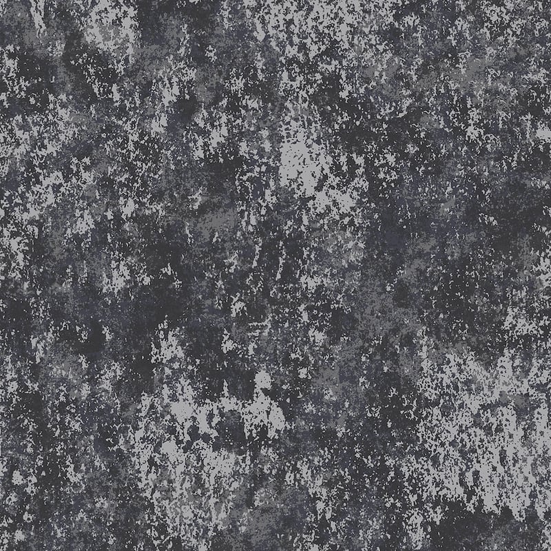 Galerie Wallcoverings Metallic FX Industrial Texture Non-woven Metallic Finish Wallpaper Roll - 33 feet x 21 inches - Black