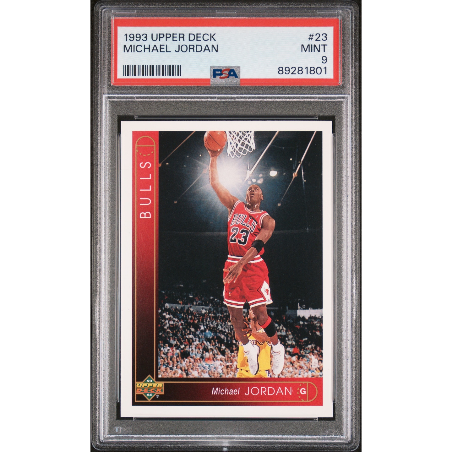 マイケルジョーダン 1993 Upper Deck PSA 9 Michael Jordan 1993 Upper Deck Basketball Card #23 Graded