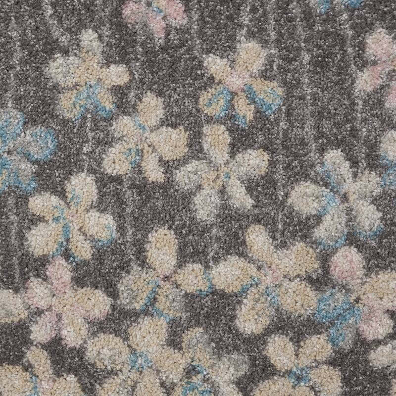 HomeRootsFloral Contemporary Rectangle Area Rug - 48' X '24' X '0.5