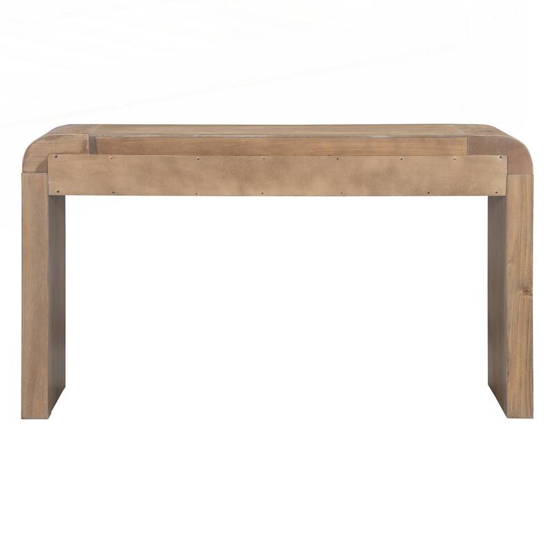 Rustic Console Table with Fluted Drawer Front