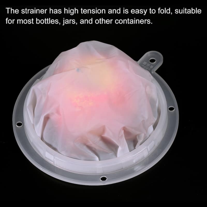 4Pcs 6.1" O.D. 400 Mesh Food Filter Strainer Fine Mesh Filters Strainers White
