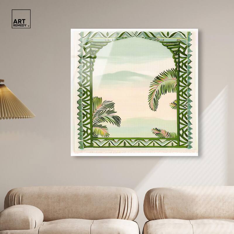 Palm View Vista Acrylic by Art Remedy, Ready to Hang