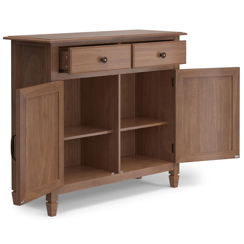 WYNDENHALL Hampshire 40" Wide Solid Wood Traditional Entryway Storage Cabinet - 40"w x 15"d x 36" h